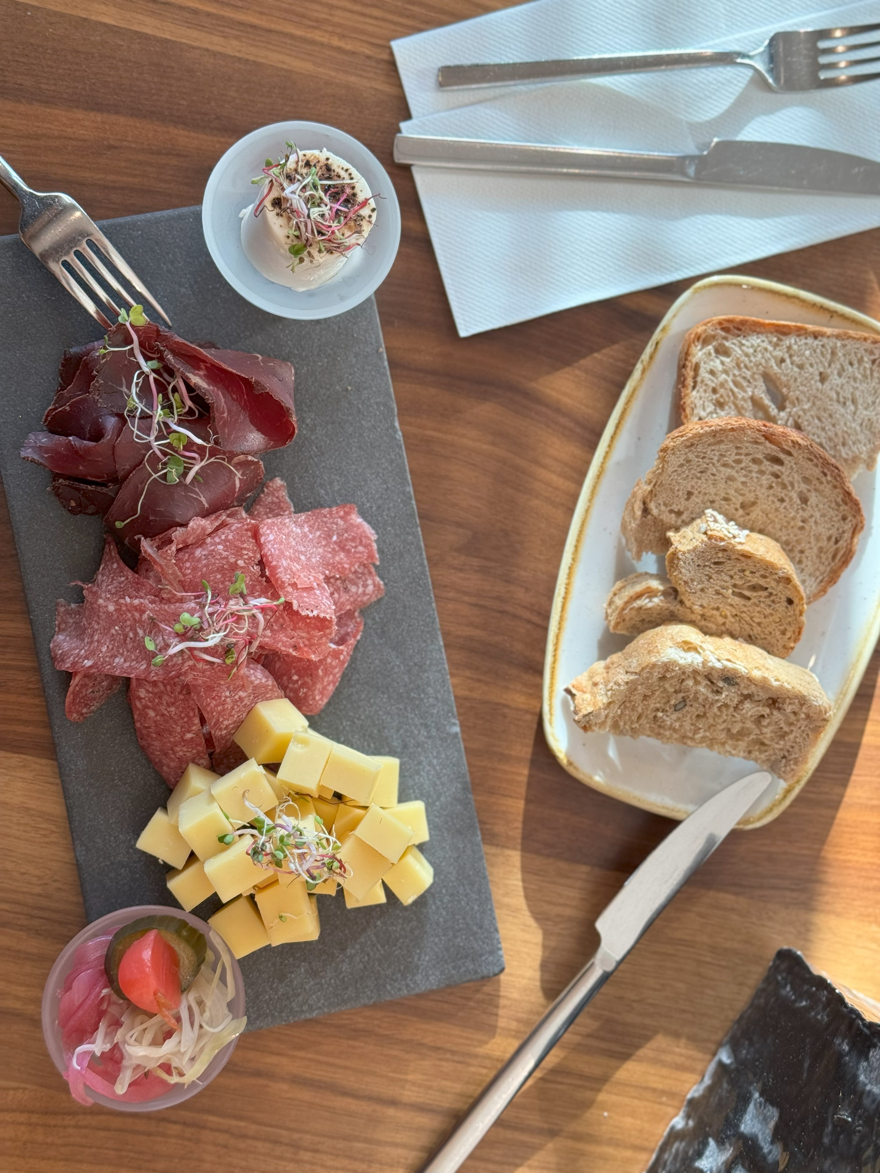 Delicious Appenzeller Plättli served in the room