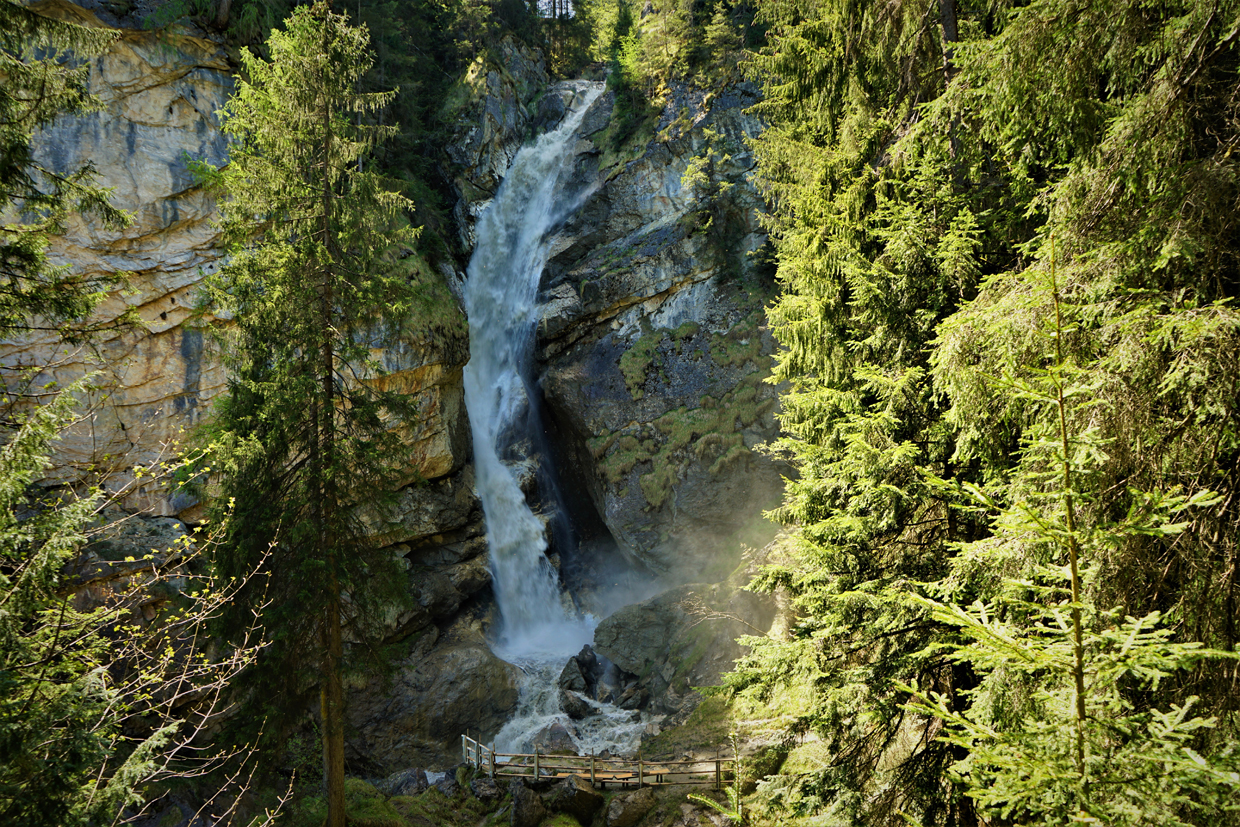 The rushing wedge cellar waterfall