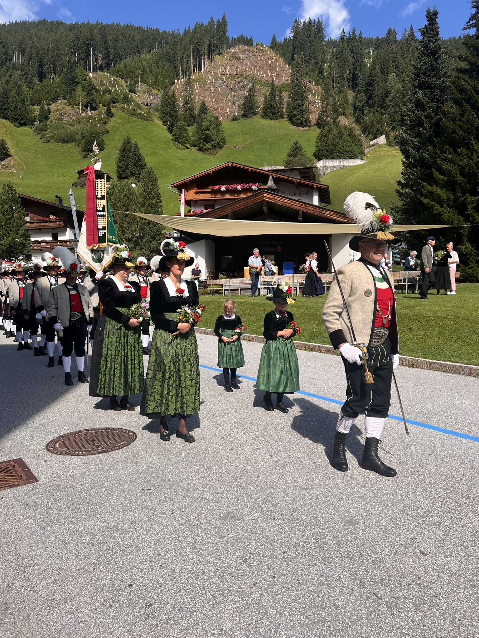 Field mass followed by a procession