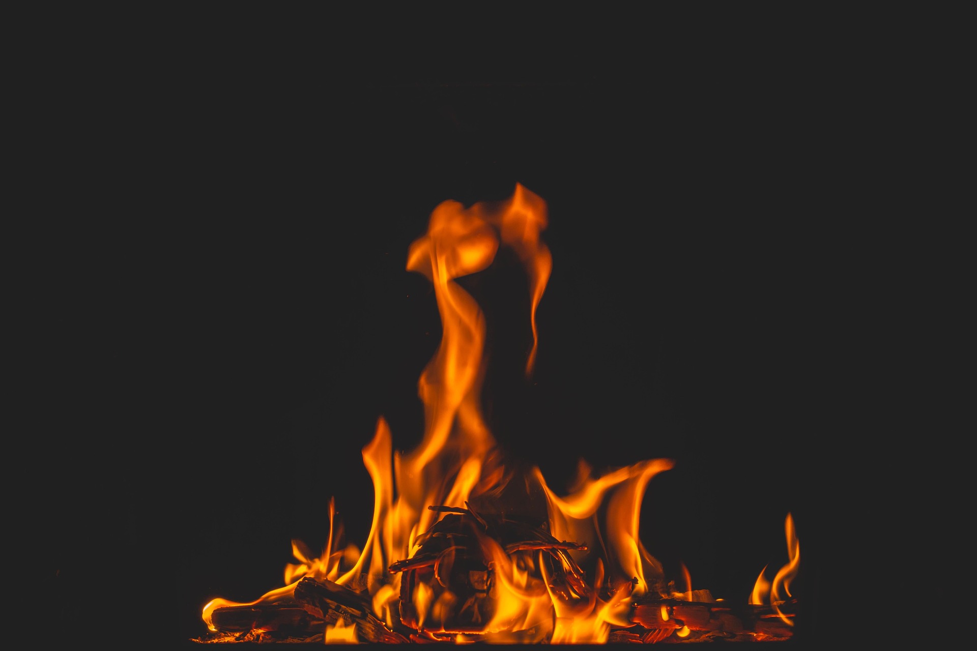 Campfire on the village square