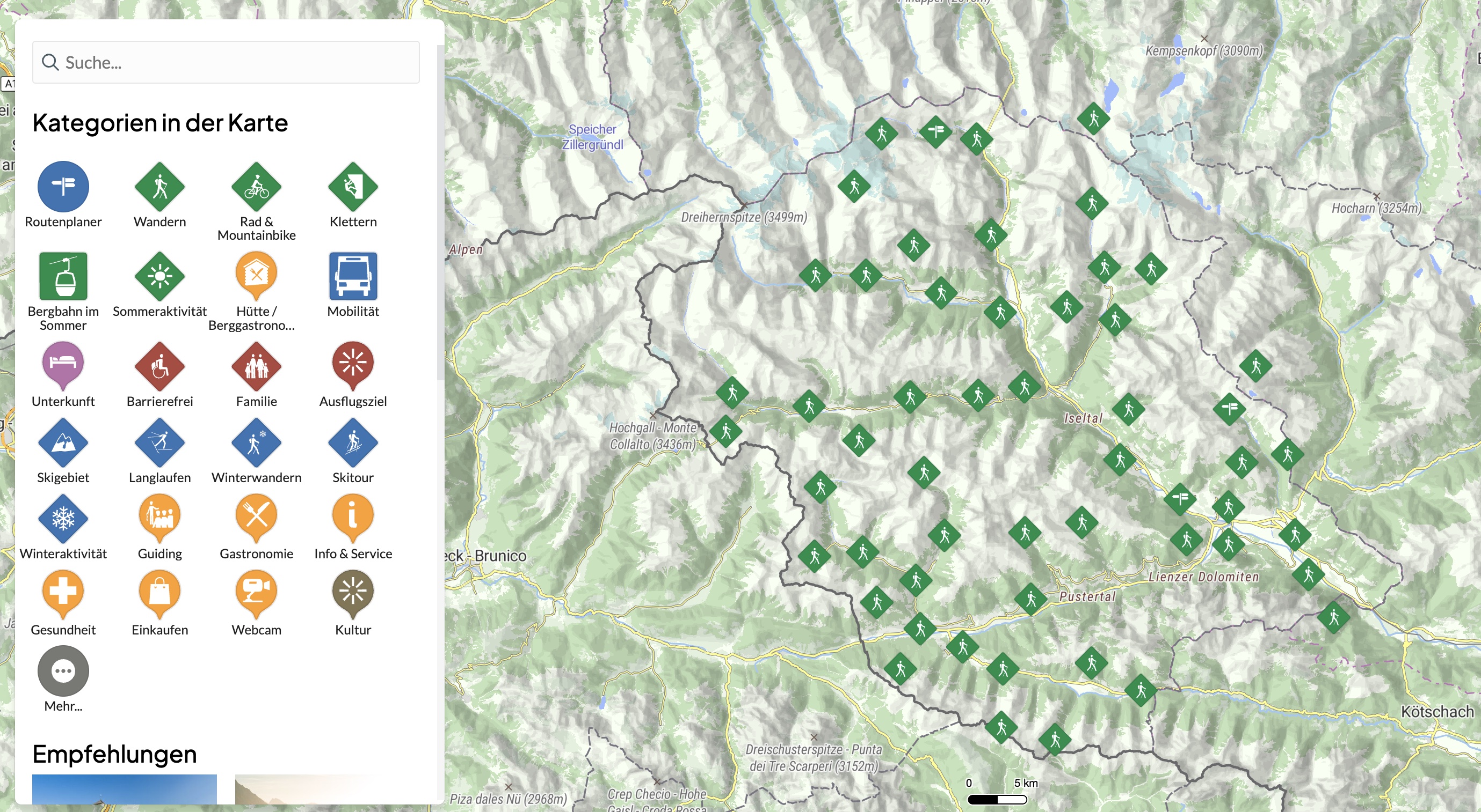 Interactive map