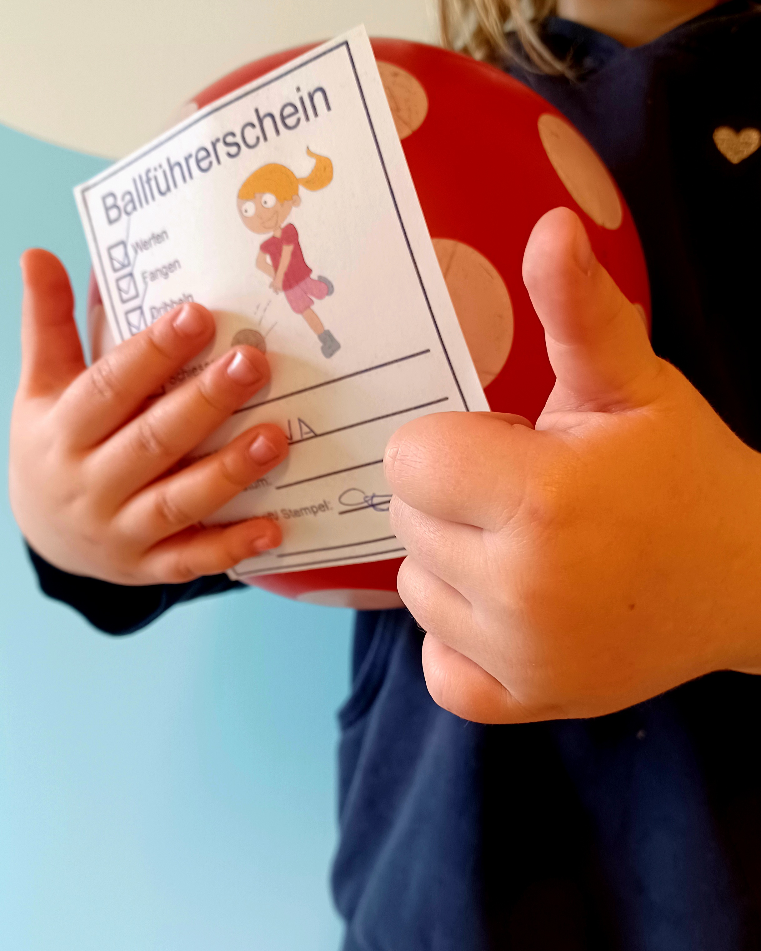 Ball driving license for families with kids from 4 years old