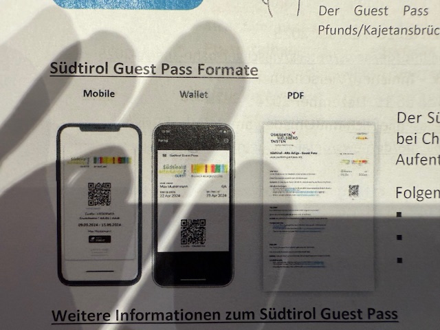 Südtirol Guest Pass Formate