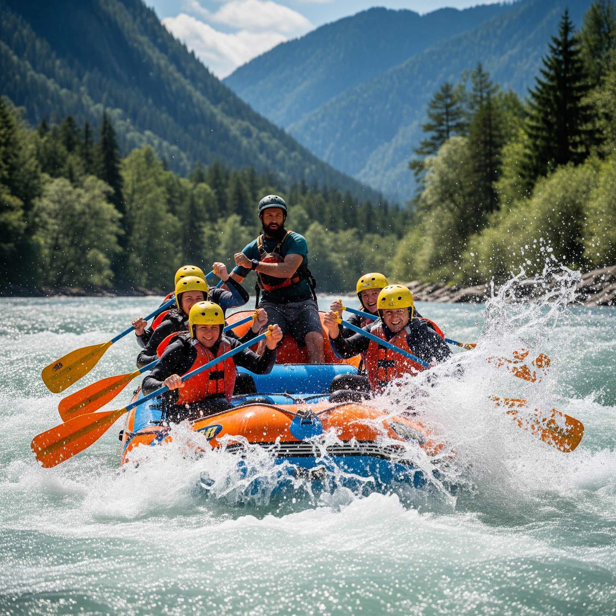 White water rafting on the Enns