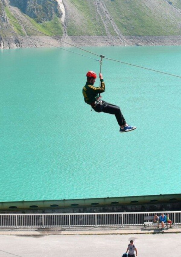 Flying Fox bei den Hochgebirgsstauseen Kaprun