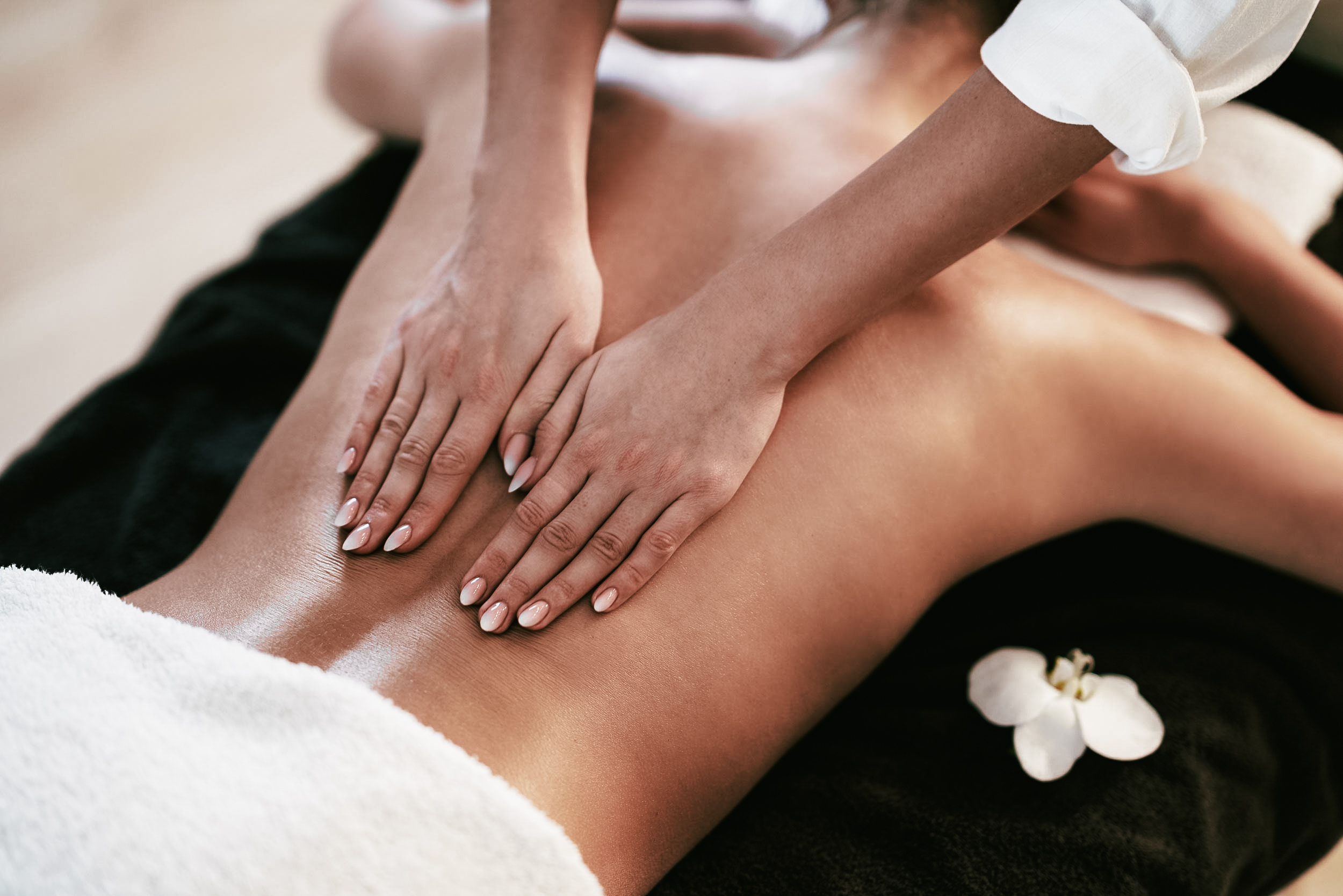 Hiker massage - relaxation for tired muscles