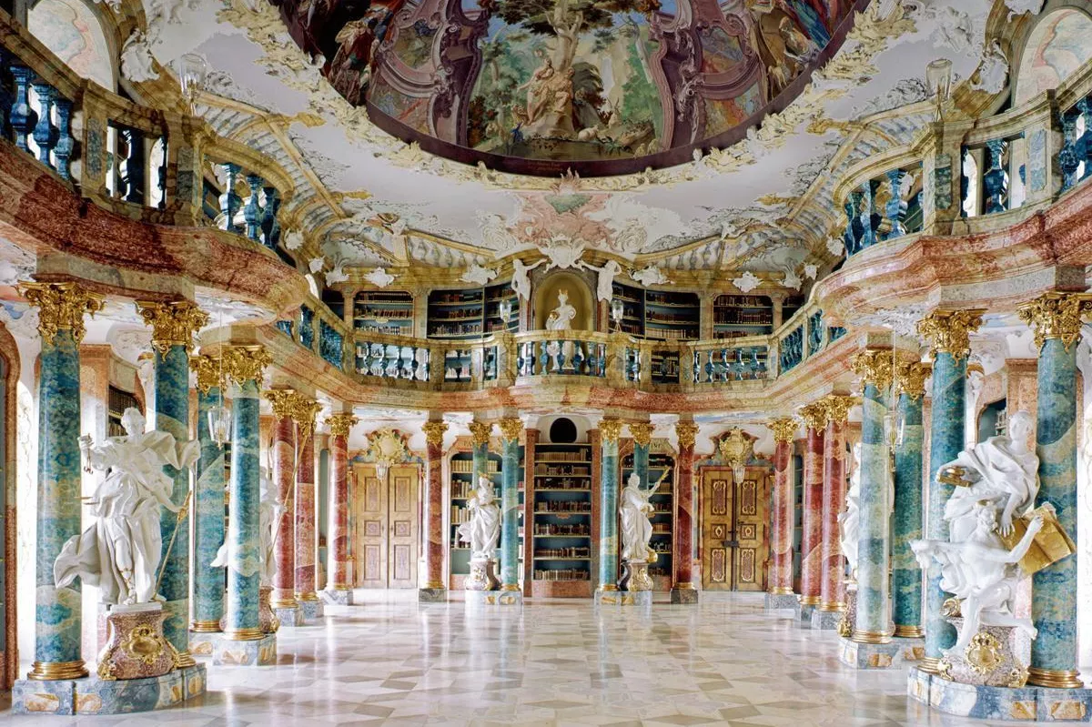 The baroque Wiblingen Monastery