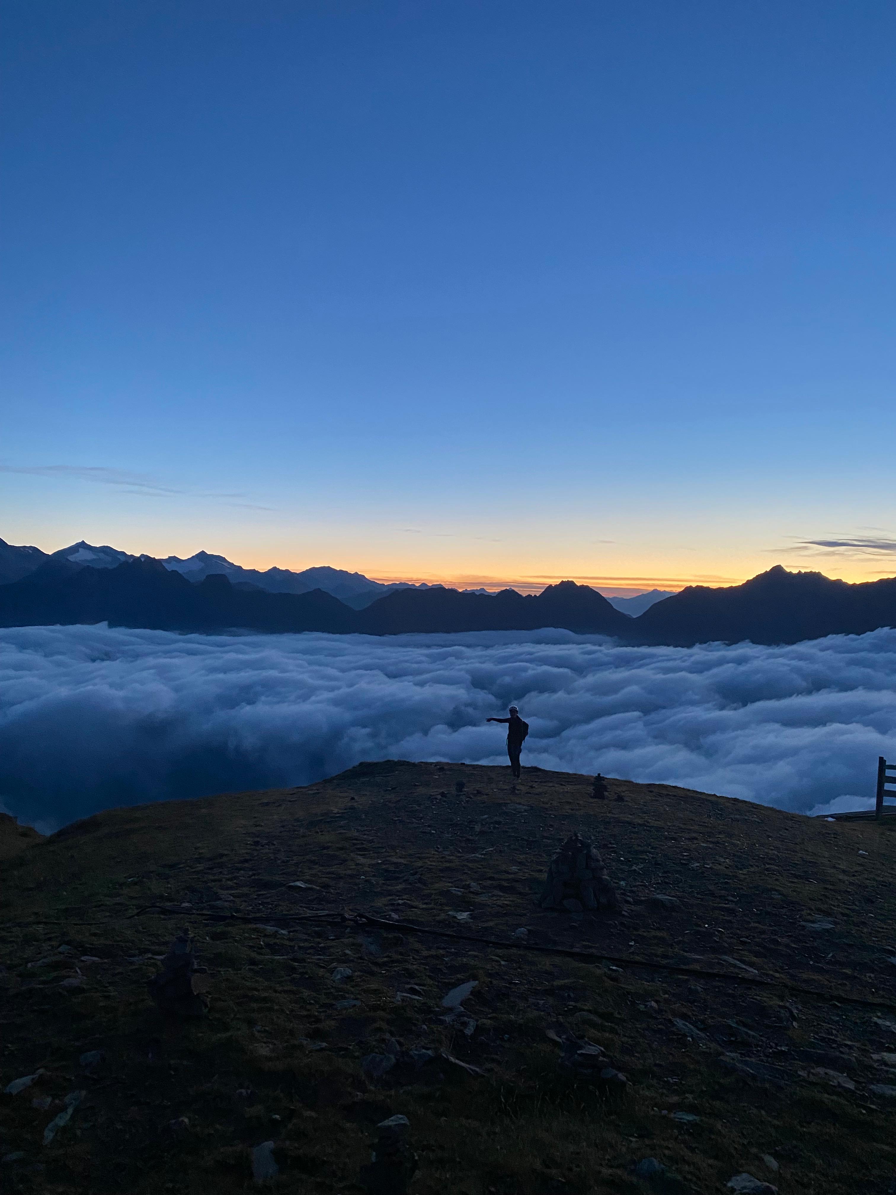 Sunrise on  top of Gitschberg