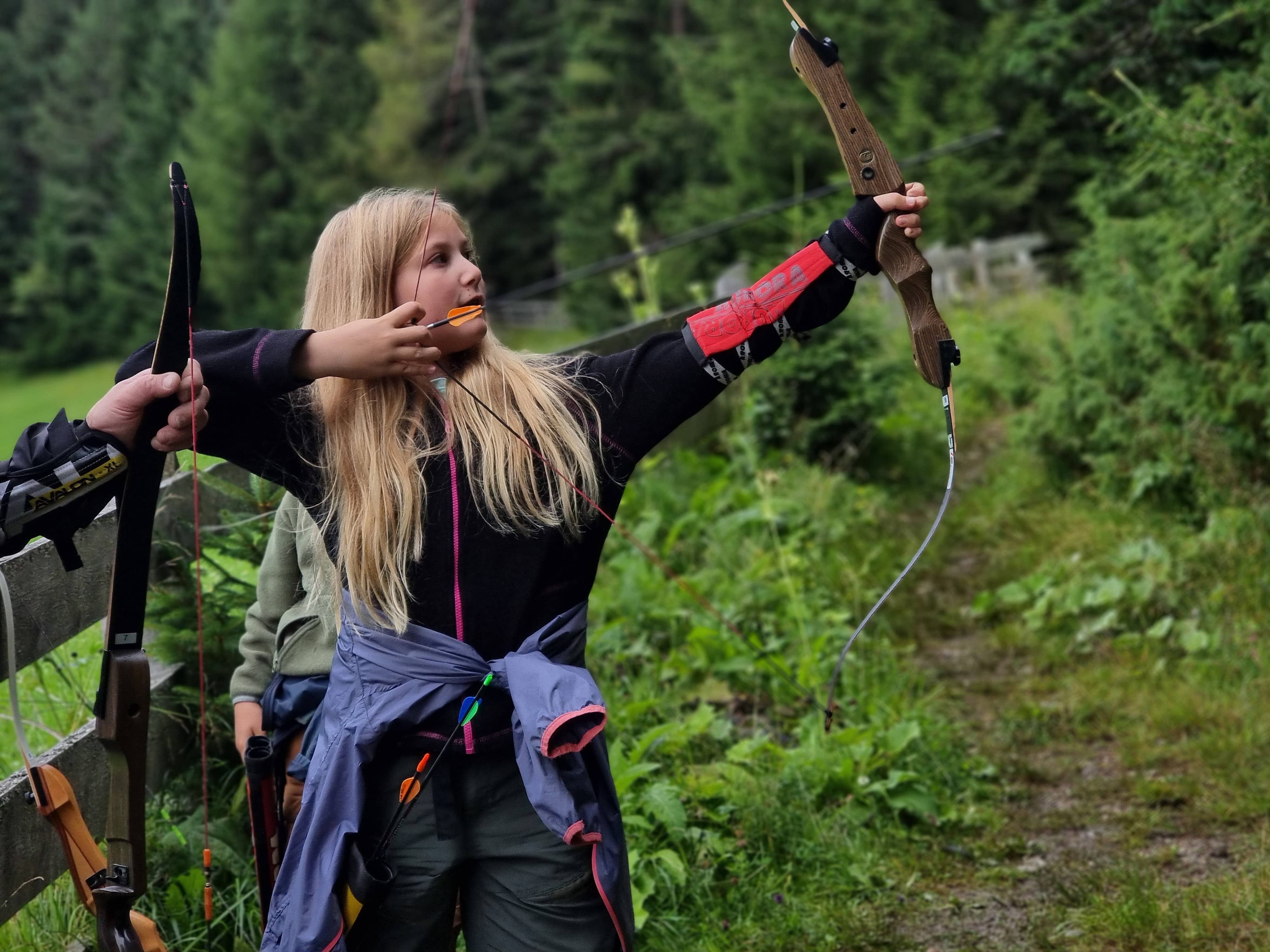 Archery with the child care