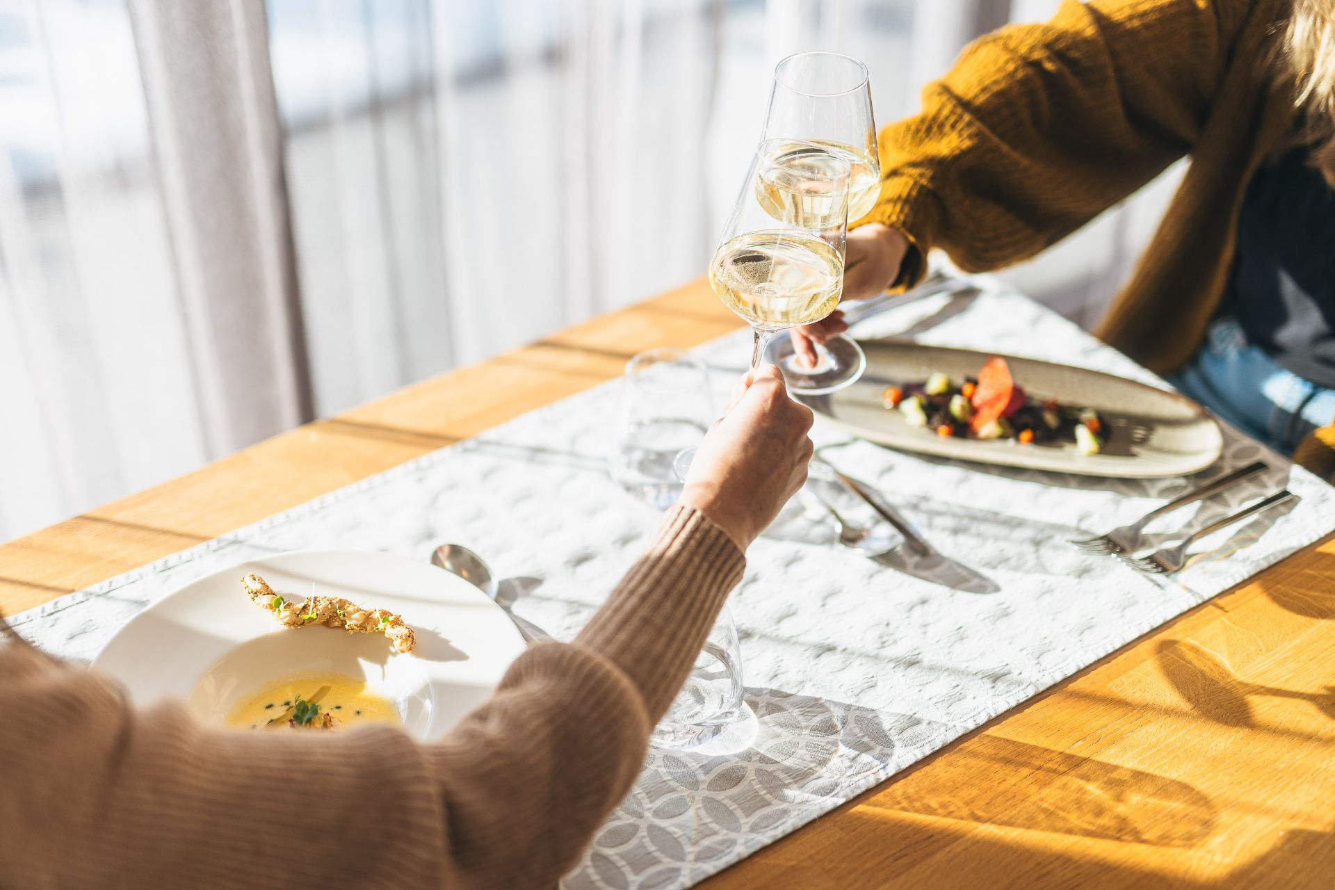 Wine accompaniment with dinner