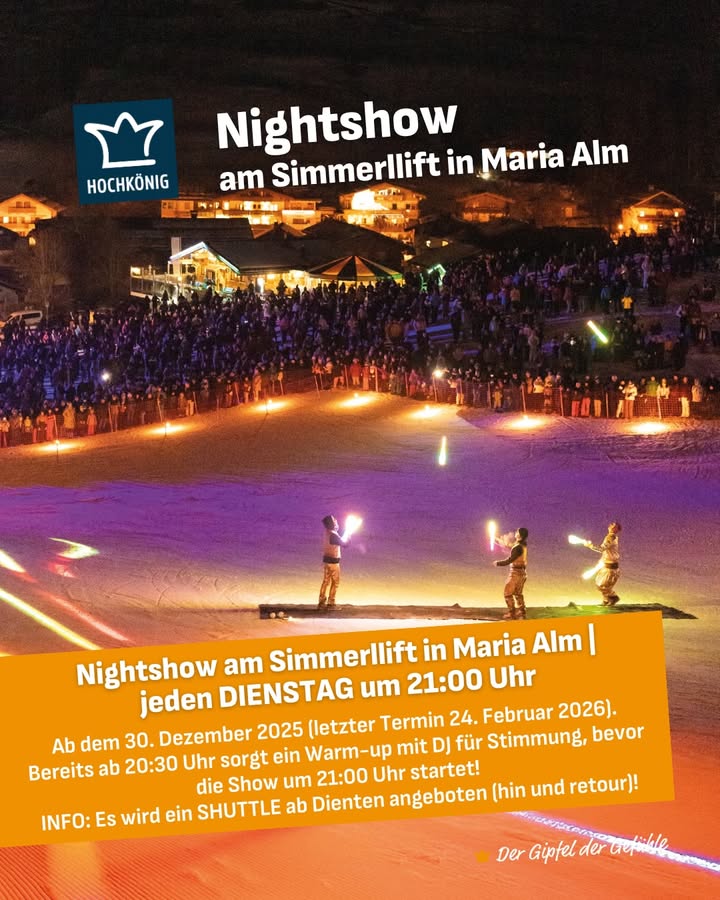 Night show in Maria Alm