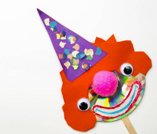 Clown aus Pappteller basteln