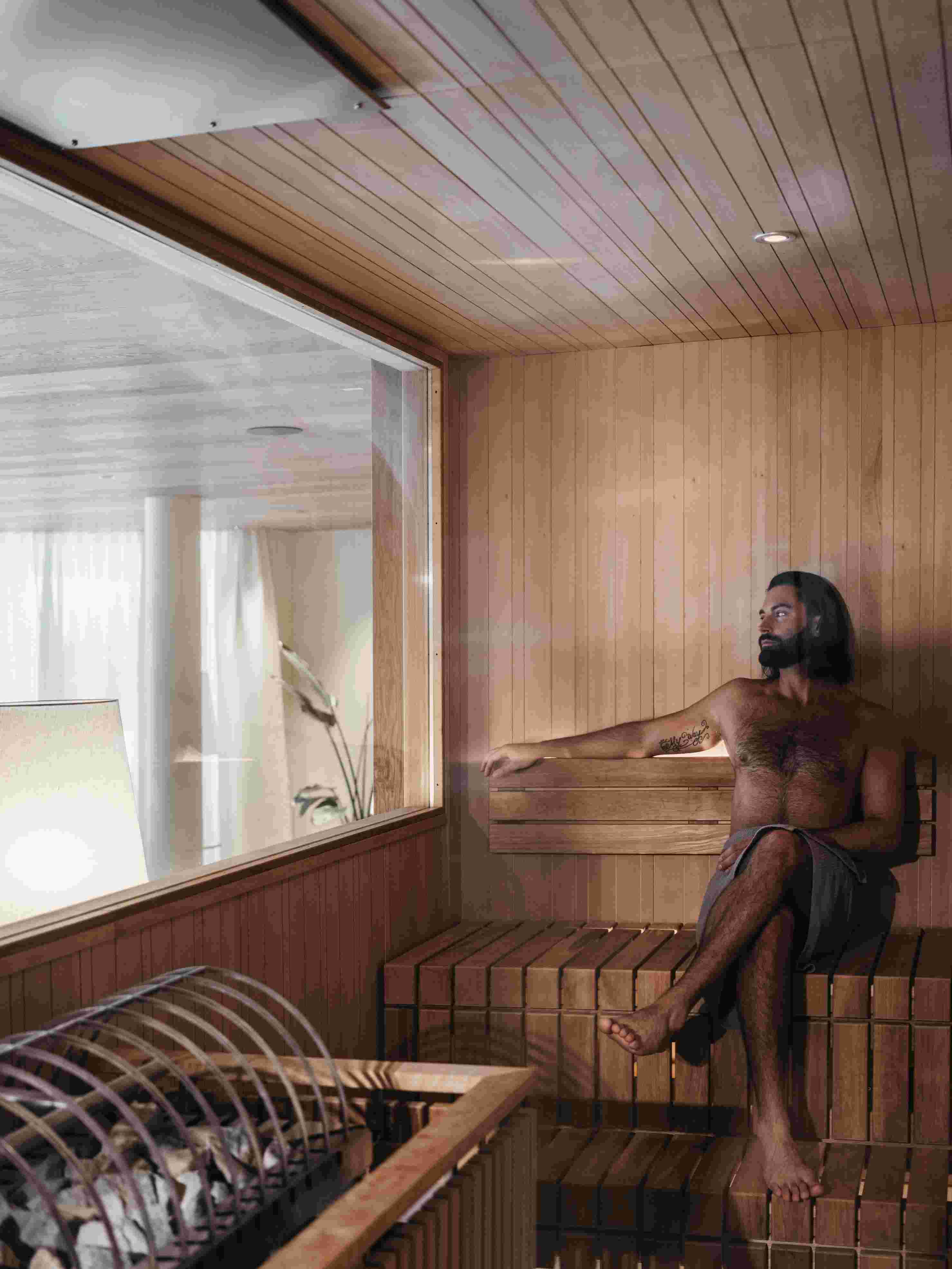 Sauna infusion with singing bowls