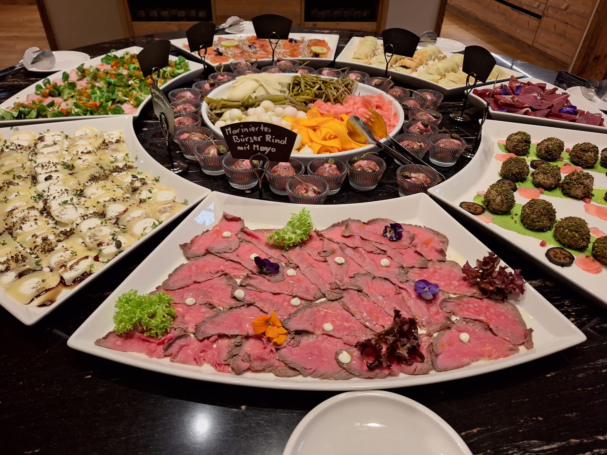Delicacy appetizer buffet