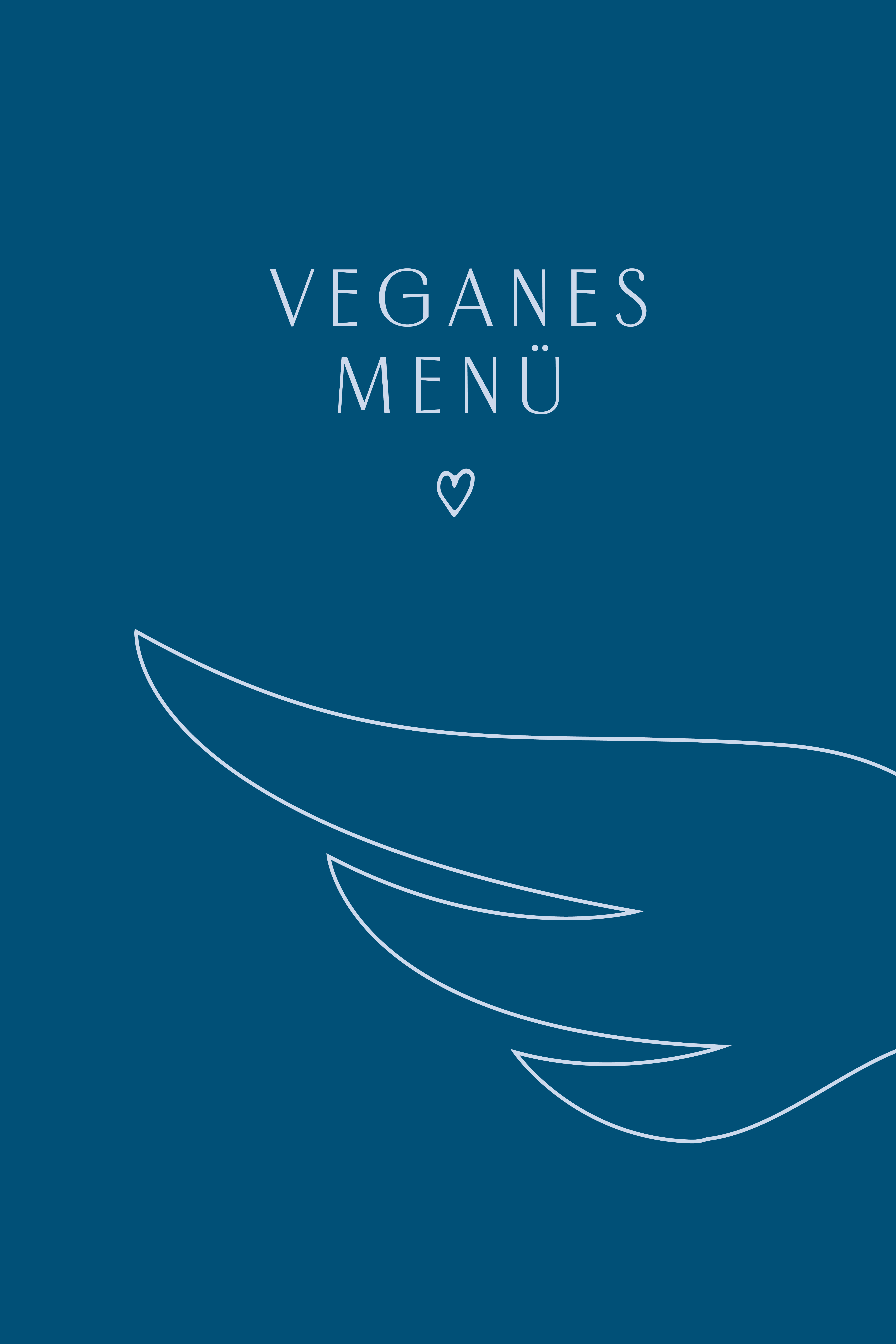 Vegan menu