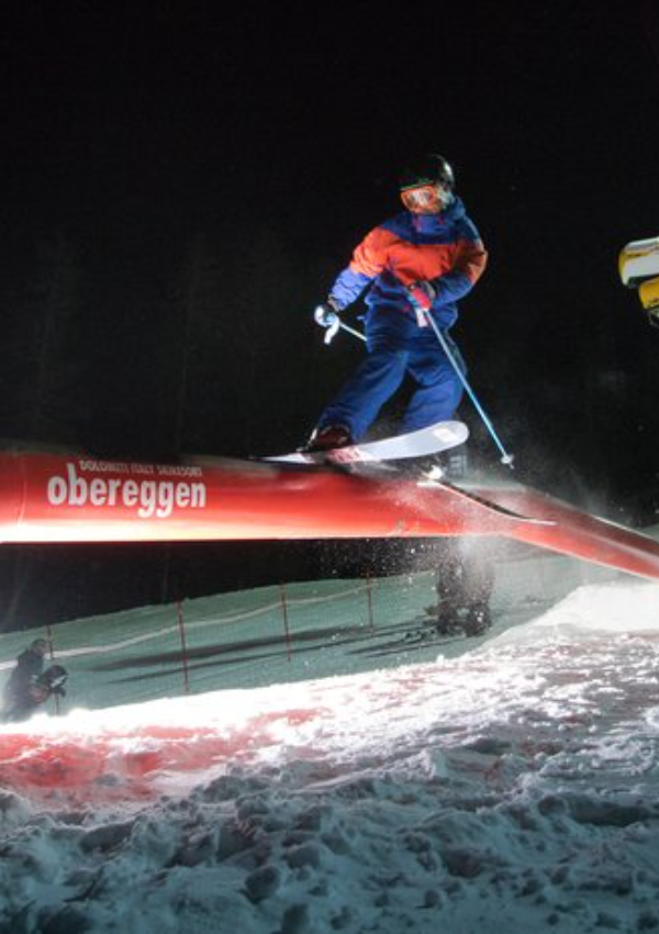 Night skiing in Obereggen