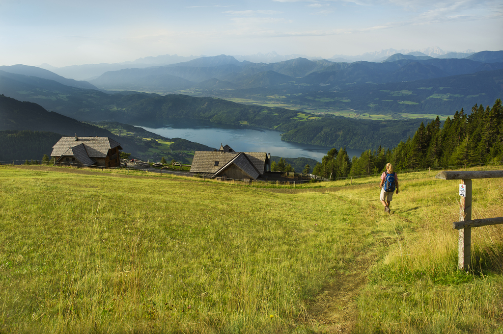 Forest and meadow trail hike to Laggerhof