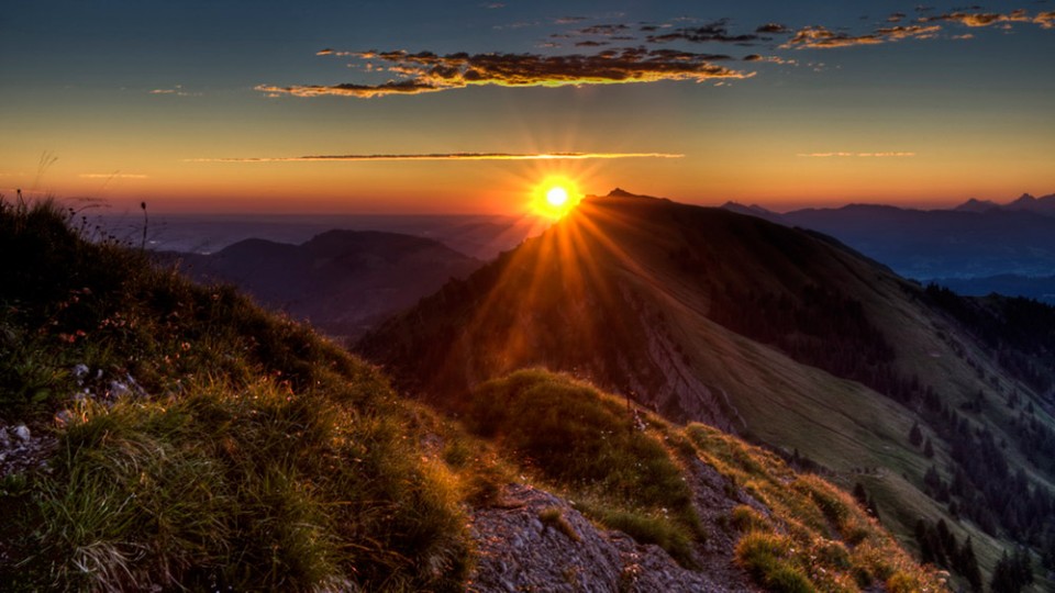 Giro all'alba con la funivia dell'Hochgratbahn