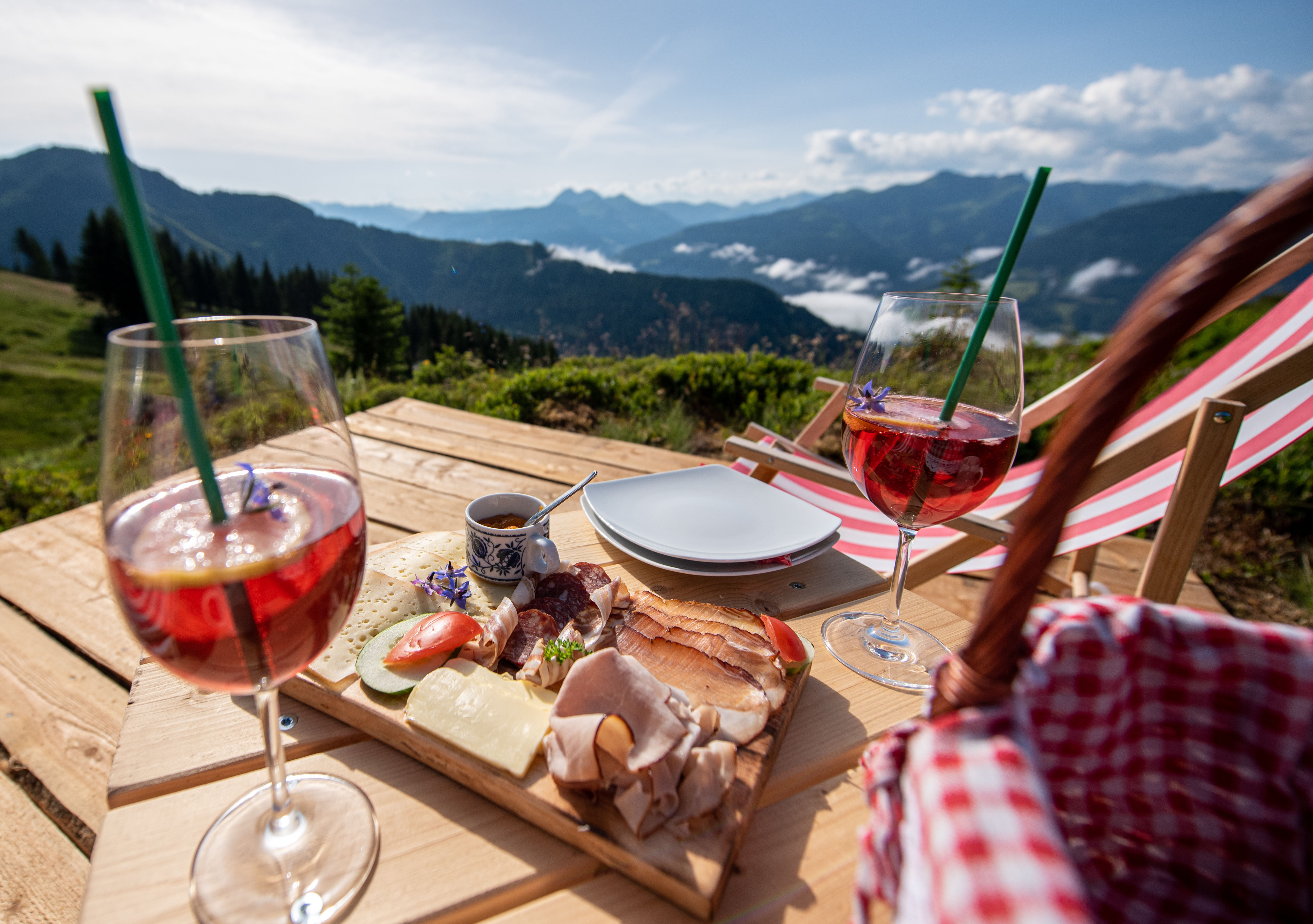 Alpine breakfast at the Moosalm