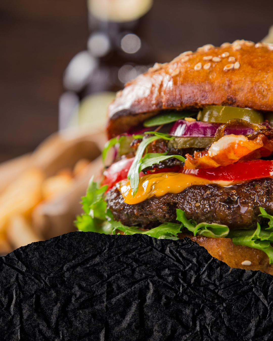 Burgers & fries from Grumpy Duck