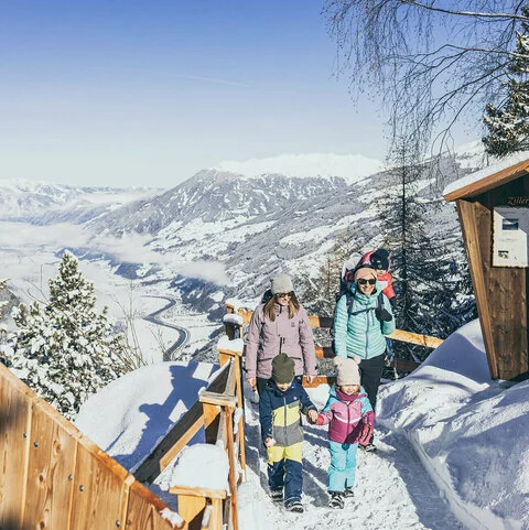 Winter hiking trail Rosenalm