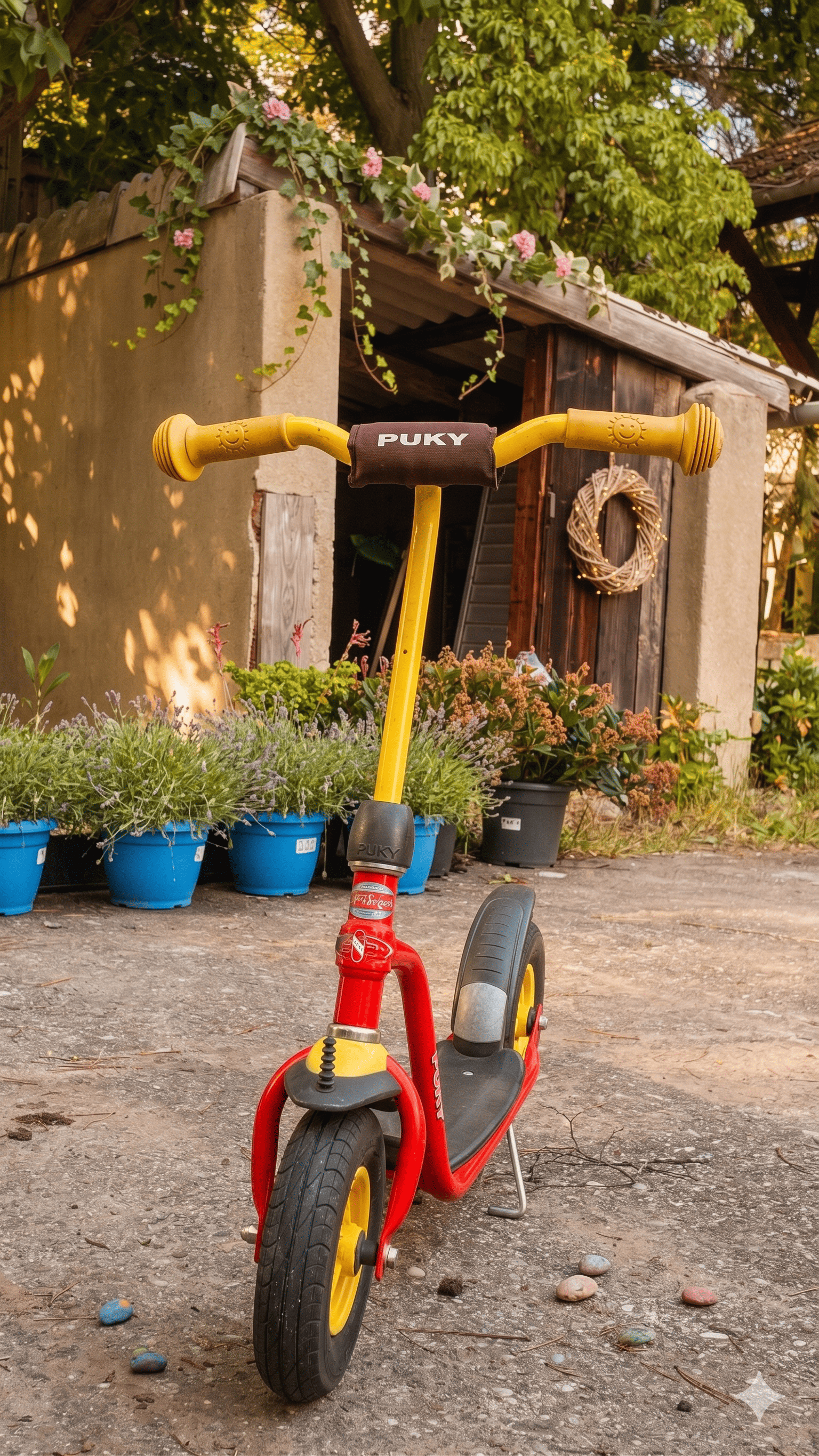 yellow red balance bike - balance and freedom
